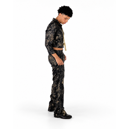 Midnight Gold Cropped Unisex Set