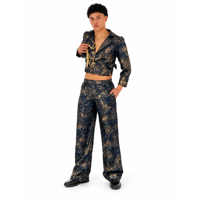 Midnight Gold Cropped Unisex Set